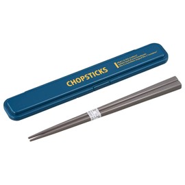 OSK HS-17 Lunch Box for Lunch Box Chopsticks and Chopsticks Case Set, Lunch Chime, Blue, 7.1 inches (18 cm), Thin / No Crunching Noise, Silver Ion, Made in Japan