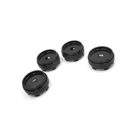 Partuto 4Pcs Black 66mm Dia 6 Lugs Car Tire Wheel Center Hub Caps Cover Protector Replacement