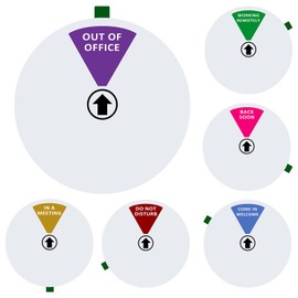 Office Door Sign,Do Not Disturb,Come in Welcome,Out of Office,in a Meeting,Working Remotely,Back Soon Sign, Privacy Door Sign That Lets Others Know Whether You're Available Or Not-6 Inches,Silver