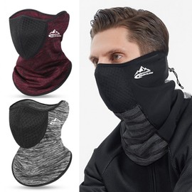 Neck Gaiter Winter Warm Neck Warmer Sports Mask Basic Neck Warmer Black