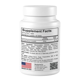 DR WELLME NUTRITION Irowell Iron Tablets 65mg – 100 Tablets for a Full 100-Day Supply Ferrous Fumarate for Energy, Muscle Strength & Immunity – Iron Supplement for Men & Women