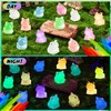 HFAYDZSW 154Pcs Luminous Mini Resin Frogs, Miniature Frog Figurines, Glow