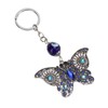 5Pcs Rhinestone Keychain Handcrafted Exquisite Beautiful Shiny Butterfly Shape Evil