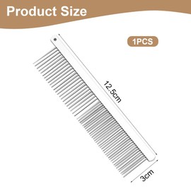 FIMWOLZ Selbstreinigender Flohkamm für Haustiere, Katzenkamm, Kupferkamm, entfernt schnell lose Haare, entwirrt Verfilzungen und entfernt Flohbefall schonend (Silber)