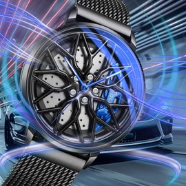 SOLLEN Watches for Men, Car Watch for Men, 3 ATM Waterproof Men's Wrist Watch with Luminous Function for Adults, Car Enthusiast - 42.5mm