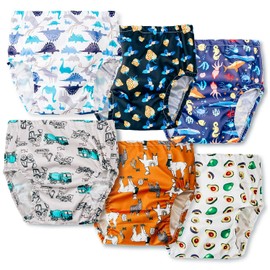 Joyo roy 6Pcs Plastic Underwear Covers for Potty Training 3T Rubber Pants for Toddlers Rubber Training Pants for Toddlers Plastic Training Pants Plastic Diaper Covers Toddler Plastic Underwear Toddler