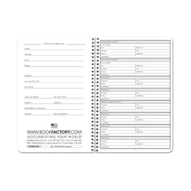 BookFactory Caregiver Daily Log Book/Caretaker Daily Task Log for Assisted Living Patients, Long Term Care - Old Cover, Wire-O, 100 Pages, 6'' x 9'' (JOU-100-69CW-PP(Caregiver))