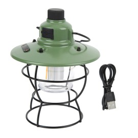 LED Camping Light Retro Style Rechargeable 3 Stepless Dimming Modes 20-220LM Portable Camping Lantern 3.9W