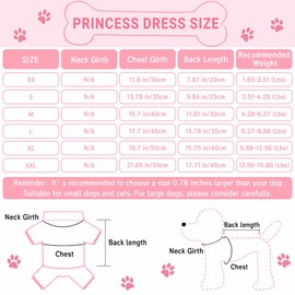 Dog Dresses, Fashion Pet Dog Clothes, Striped Mesh Puppy Dogs Princess Dresses (Pink, XX-Large)