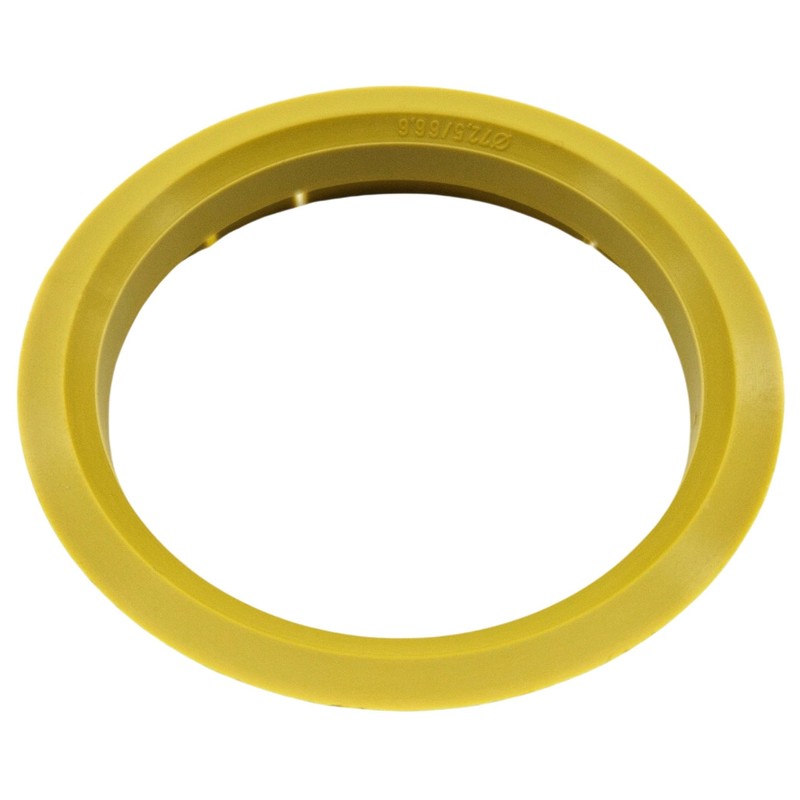 4x Centring Rings 72.5-66.6/72.5 to 66.6 Yellow