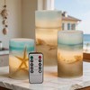 Beach Flameless LED Candles with Remote - Set of 3
