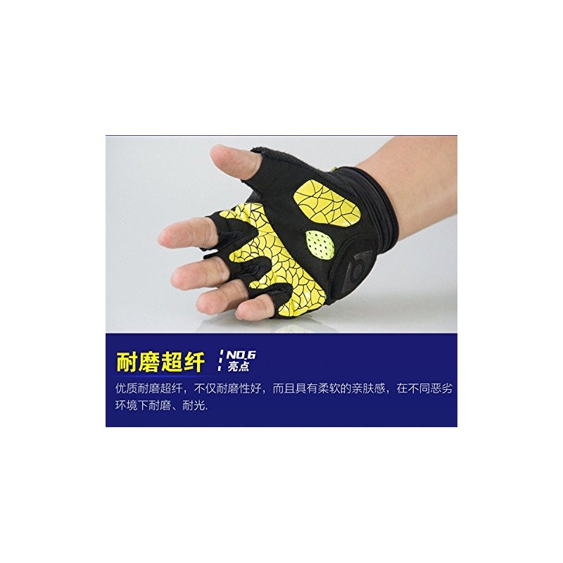 Breathable Sport Fitness Gel Gloves Half Finger Cycling Gloves Qepae