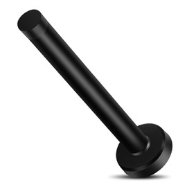 8 Inch Door Stop, Extra Long Door Stopper, Wall Mounted, Black Doorstops Extended Door Holder Protection, Stainless Steel Door Stops Bumper Rubber Tips Sound Dampening