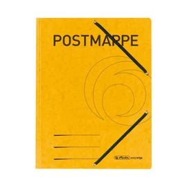 Herlitz herlitz 11255593 Einschlagmappe A4 mit Gummizug, Postmappe, gelb, 1 Stück