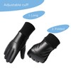 AXELENS Men's Winter Gloves Made of PU Leather Windproof Waterproof