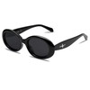 SOJOS Small Retro Oval Polarized Sunglasses for Women Men 90s