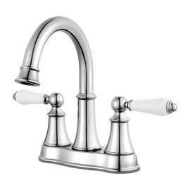 Pfister Courant Bathroom Sink Faucet, 4-Inch Centerset, 2-Handle, 3-Hole, Polished Chrome Finish, LF048COPC