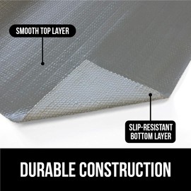 Gorilla Grip Original Smooth Top Slip Resistant Drawer and Shelf Liner, Non Adhesive Roll, 12 Inch x 20 FT, Durable Kitchen Cabinet Shelves Liners for Kitchens Drawers and Desks, Gray