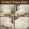 Armless Chair Cover Jacquard Accent Chair Slipcover Chenille Printed Furniture