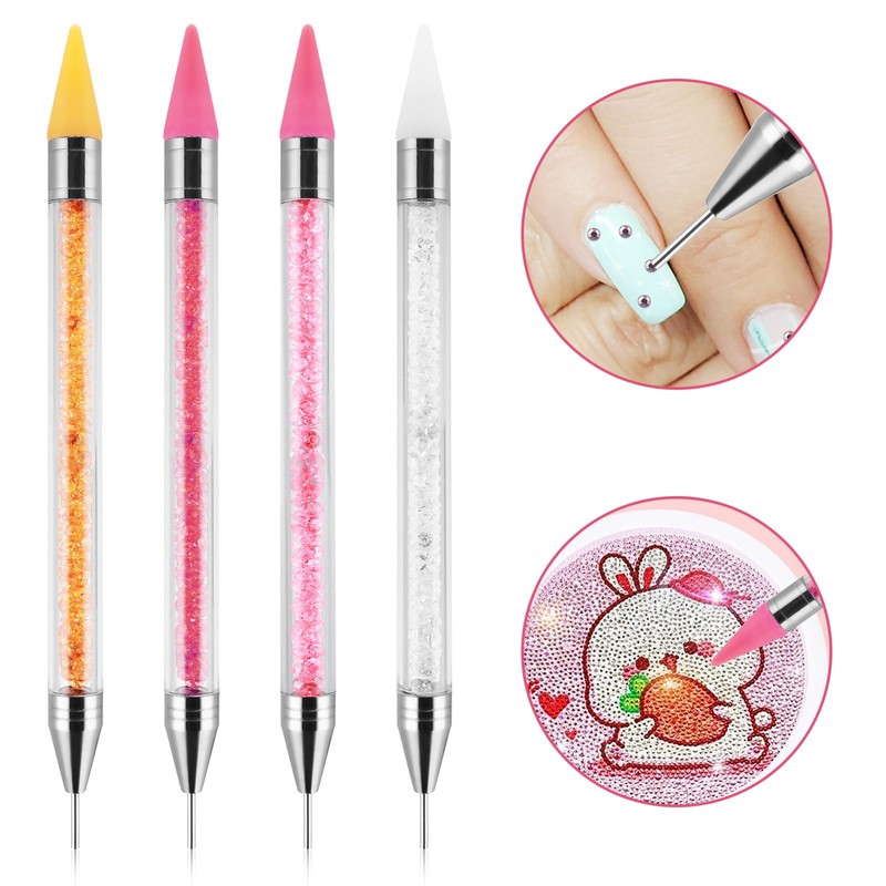 Lusofie 4 Pack Wax Pen Rhinestone Picker Pen Diamond Art