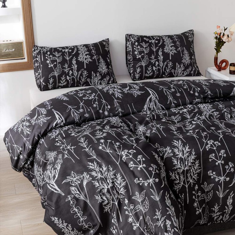 JANZAA Comforter Set Queen Comforter Set,3 PCS Floral Comforter Set