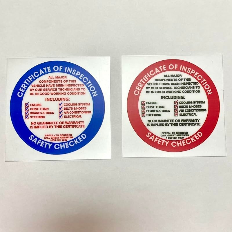 American Fitment Decal for Safety Checked Reversed (RD) USDM American