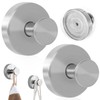 2 Pcs Metal Suction Cup Hooks, Bathroom Vacuum Suction Hooks