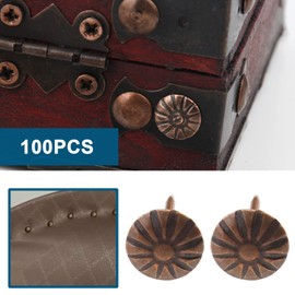 The Lord of the Tools 100pcs Antique Decorative Nails for Furniture Sofa Upholstery Tacks Retro Decoration Pushpin Metal Pushpin 11 x 16 mm Copper