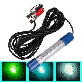 SHADDOCK Underwater Night Fishing Light Submersible Deep Drop Fishing Lamp 12V-24V Deep Drop Lure Bait Finder Decorative Dock Light with 6M/6.6yd Cord(White)