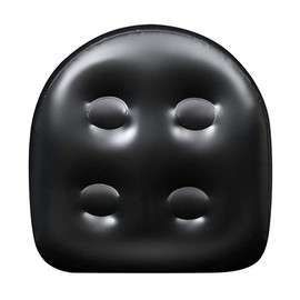 Spa and Hot Tub Booster Seat with Suction, Back Pad Cushion Soft Inflatable Pad Back Support Bathtub Massage Cushion for Adults Kids (Black)