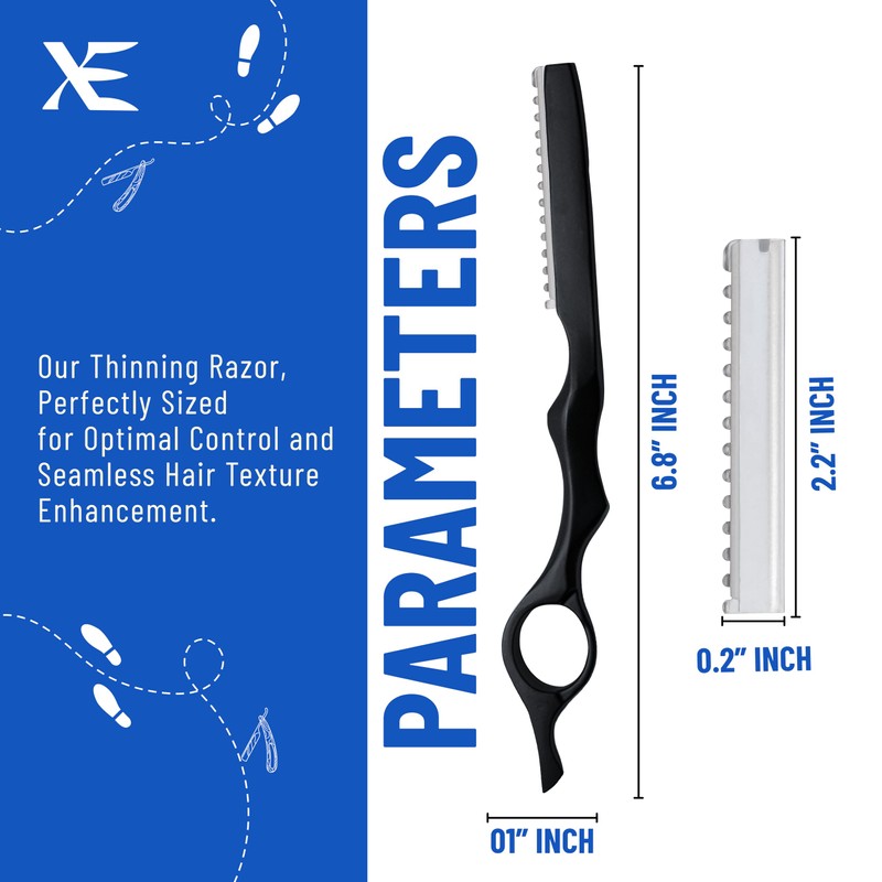 XE Hair Styling Barber Thinning Razor – Stainless Steel Thinning