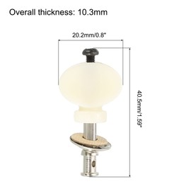 PATIKIL Ukulele Tuner Peg Pin Machine Tuner Plastic Metal White for Ukulele Small 4 Strings, 4 Pcs