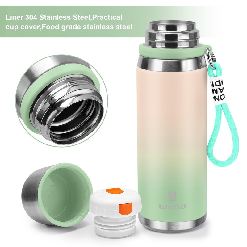 Stainless Steel Flask with Cup 700ml/23.6oz Vacuum Insulated Thermo Bottle