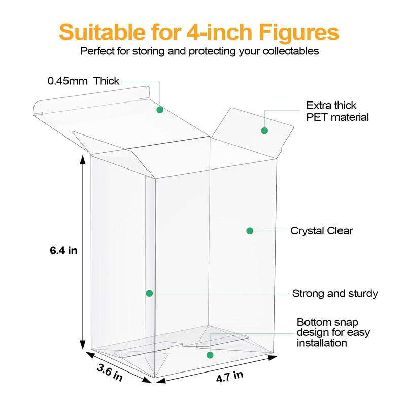 20 Pack Pop Protector Cases for 4" Funko Pop Vinyl