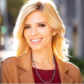 LIFETIME JEWELRY Multicolored Bead Chain Necklace for Women 24K Real Gold Plated (18 inches, White Gold)