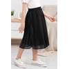 GORLYA Girls Chiffon Pleated Elastic High Waist A-Line Boho Swing