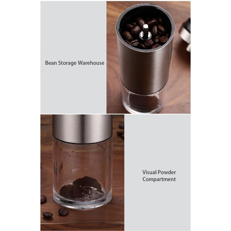 Hand Crank Coffee Grinder Multifunctional Stainless Steel and Ceramic Manual