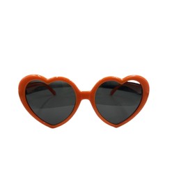 qinqilanqi-S Polarised Oversized Heart Retro Sunglasses Cute Glasses Women Men Sunglasses UV Protection, orange/grey