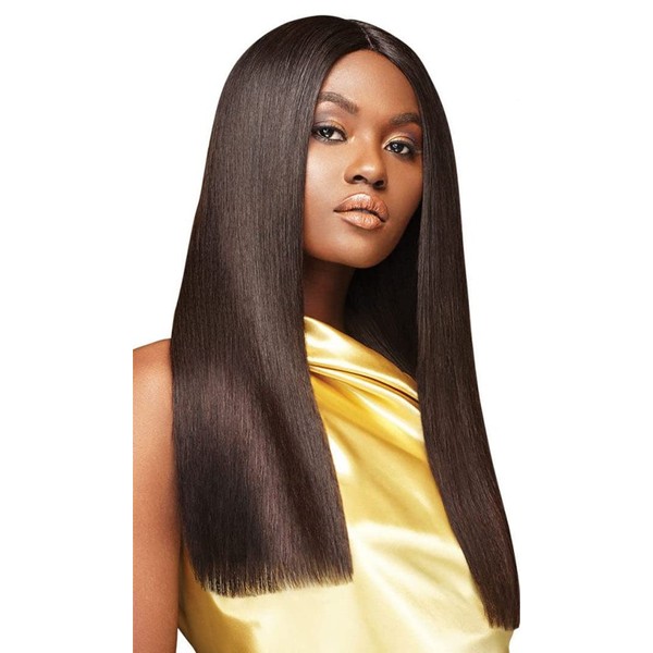 Outre My Tresses 100% Unprocessed Human Hair Gold Label Triple Bundle Pack NATURAL STRAIGHT 14" 16" 18" Natural Black