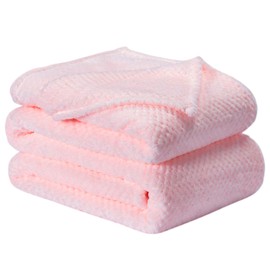 Fuzzy Throw Blanket, Plush Fleece Blankets for Adults, Toddler, Boys and Girls, Warm Soft Blankets and Throws for Bed, Couch, Sofa, Travel and Outdoor, Camping (Queen(80"x90"), XXL-Baby Pink)