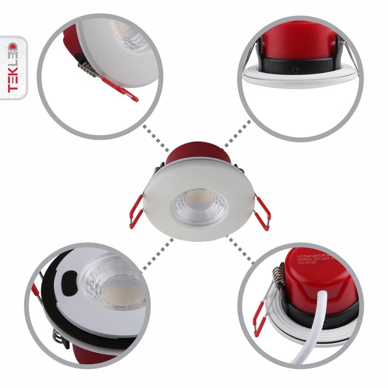 TEKLED Fire Rated Dimmable Downlight LED for Ceiling | Double