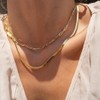 Tomovely 6PCS Gold Layered Chain Necklaces for Women,18k Gold Dainty