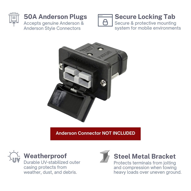 Trailer Vision 50 Amp Anderson Connector Flush Mount - SB50
