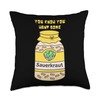 Funny Thanksgiving Sauerkraut Throw Pillow, 18x18, Multicolor