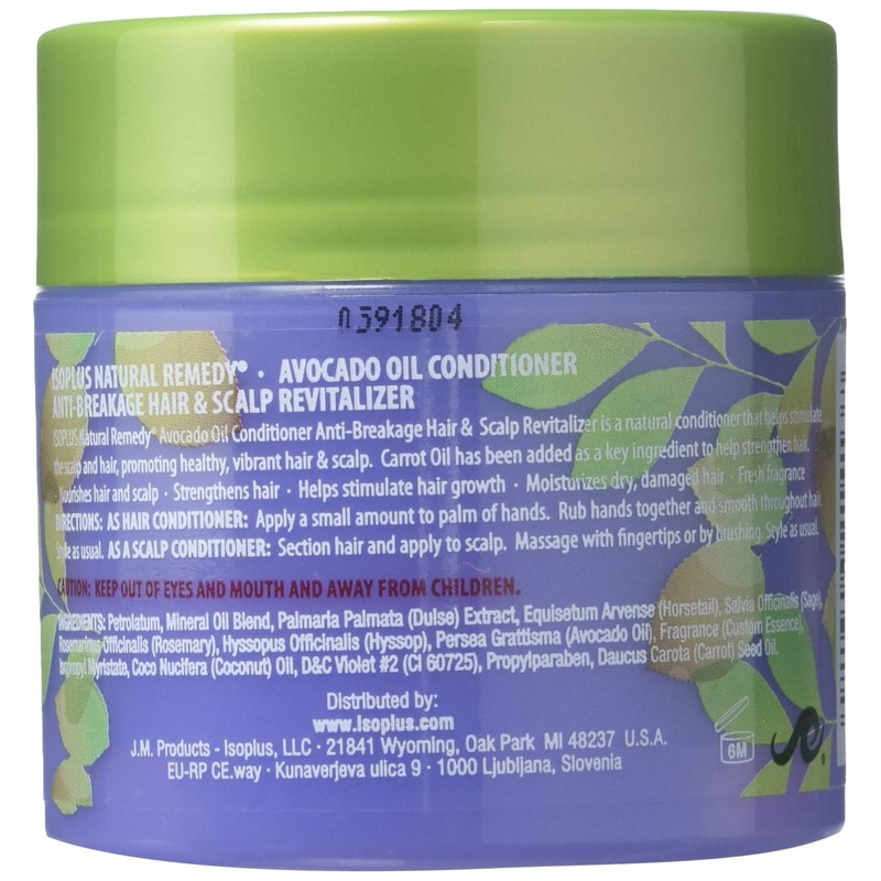 Isoplus Natural Remedy Avocado Oil Conditioner, 4 Ounce