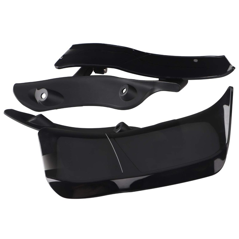 XMMT ABS Black Side Wing Adjustable Windshield Air Deflector for