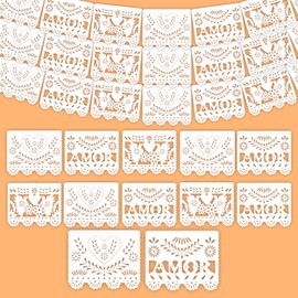 Pack of 30 Pieces of Colorful Tissue Paper for Day of The Dead Altar Decorations, for Traditional Mexican Altar Decorations, Papel picado, Medium Size.
