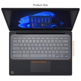Universal Keyboard Cover Skin Protector for 13.3"-14" Inch Laptop Notebook Ultra Thin Silicone Waterproof Dustproof Keyboard Cover Skin Protector, Clear (13"-14" Universal Laptop Keyboard Cover)