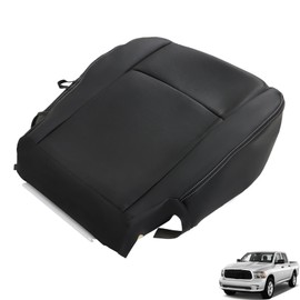 SEBLAFF Seat Cover Passenger Side Bottom Black Leather Replacement for 2013-2018 Ram 1500 Laramie