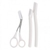 Eyebrow Razor & Grooming Tool 3-Piece Set White 3ea